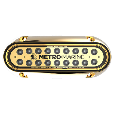 Metro Marine High-Output Elongated Underwater Light w/Intelligent Monochromatic LEDs - Aqua, 90 Beam