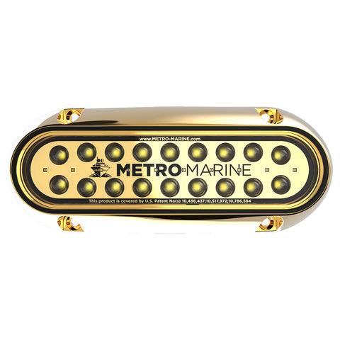 Metro Marine High-Output Elongated Underwater Light w/Intelligent Monochromatic LEDs - White, 45 Beam