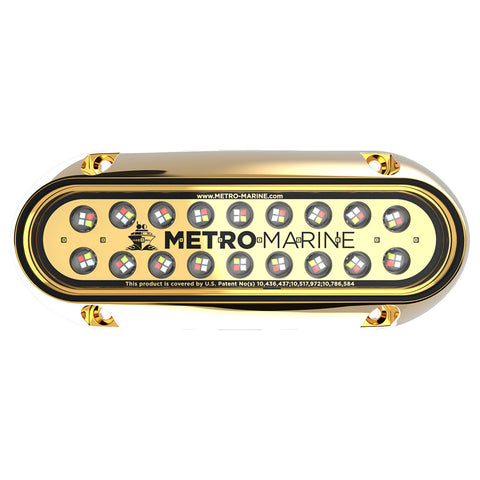 Metro Marine High-Output Elongated Underwater Light w/Intelligent Full Spectrum LEDs - RGBW, 90 Beam