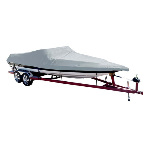 Carver Poly-Flex II Styled-to-Fit Boat Cover f/18.5 Sterndrive Ski Boats with Low Profile Windshield - Grey