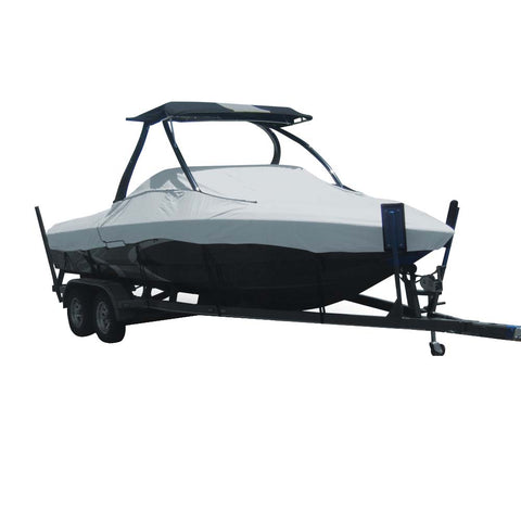 Carver Sun-DURA Specialty Boat Cover f/23.5 Tournament Ski Boats w/Tower - Grey