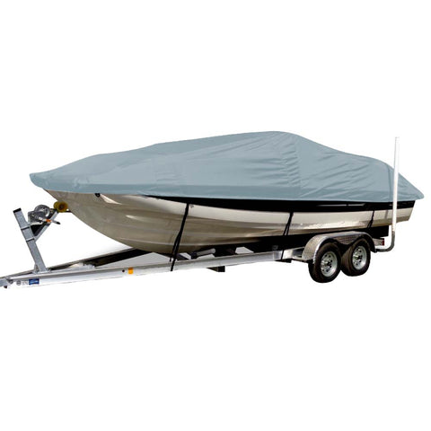 Carver Sun-DURA Styled-to-Fit Boat Cover f/19.5 Sterndrive Deck Boats w/Low Rails - Grey