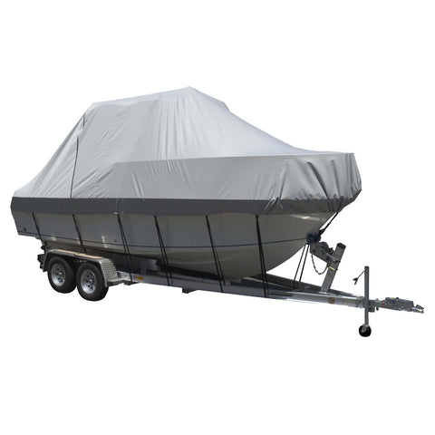 Carver Sun-DURA Specialty Boat Cover f/21.5 Walk Around Cuddy  Center Console Boats - Grey